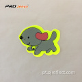 Etiquetas reflexivas da forma do cão do Pvc do adesivo para crianças